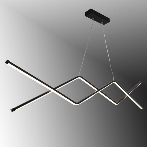 Tt039-Sy Zikzak Masa Üstü Modeli Siyah ( Beyaz Işık ) Led Avize