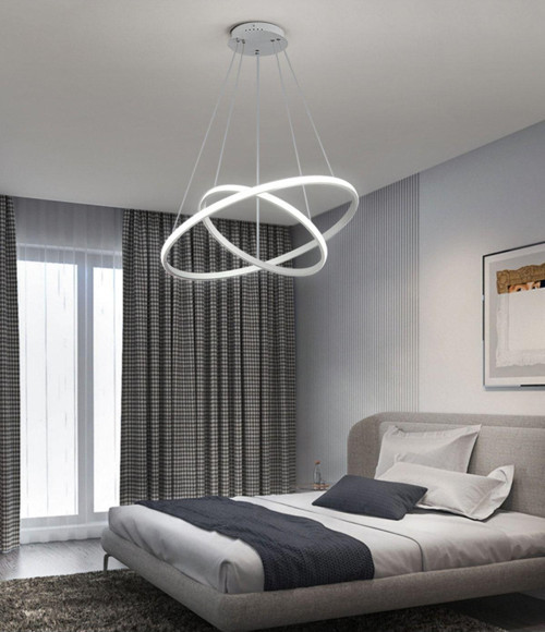 Tt300-2 By Halka 2 Li Mat Beyaz ( Gün Işığı ) Led Avize