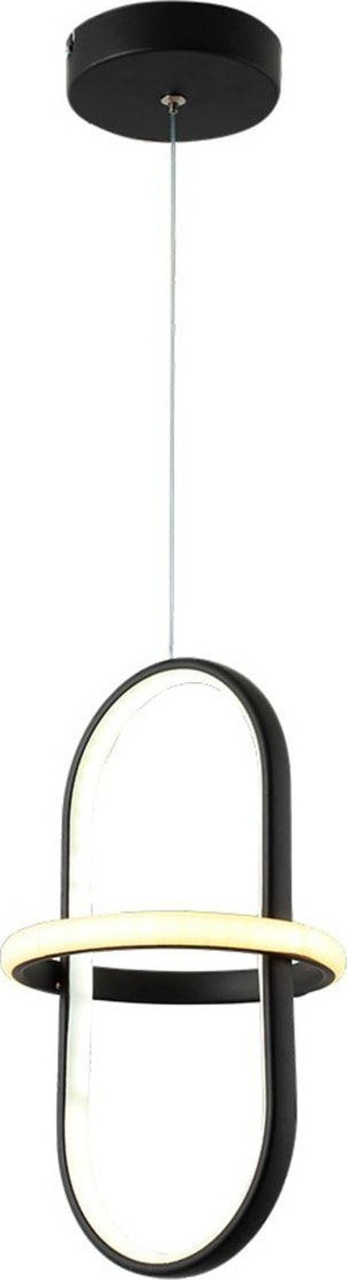 Tt006-1-Sy Minyon Modeli ( Beyaz Işık Led ) Tekli Mat Siyah Led Avize