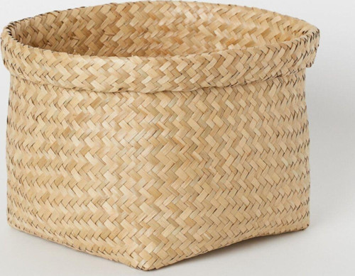 Natural Küçük Boy Hasır Sepet / Saksılık 23X18Cm