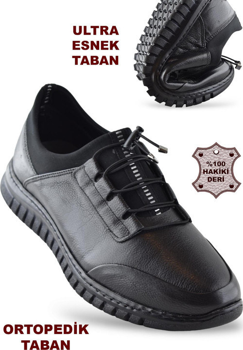 1545 Tam Ortopedik Taban Hakiki Deri Erkek Ayakkabı Günlük Erkek Deri Ayakkabı