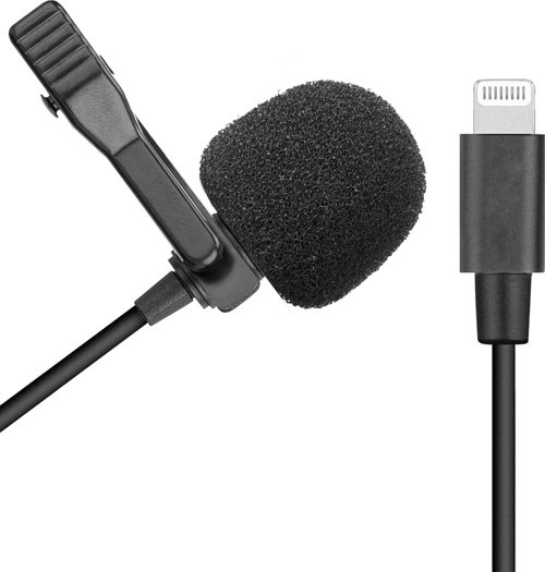 İphone Lightning Port HD Yaka Mikrofonu Siyah