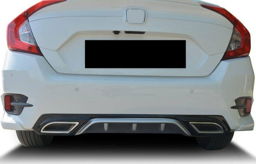 Honda Civic Uyumlu Fc5 Arka Difüzör Çift Renk 2016-2021 Arası Parça