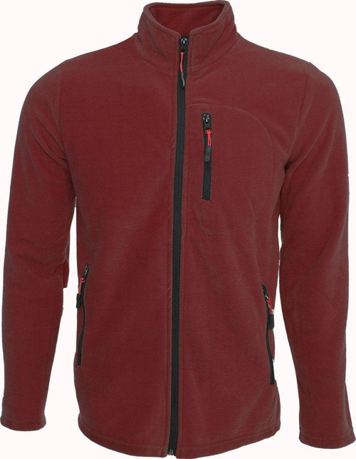 Bordo Shoftsell Polar Kadın Standart Kalıp Tam Fermuarlı 3 Çepli Kadın Polar Outdoor Bordo 2XL