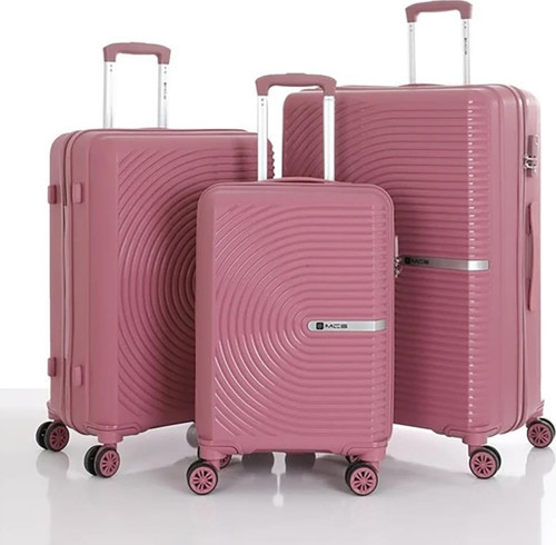 3lü Set Kırılmaz Silikon Seyahat Valizi Bavulu V374 K.Pudra