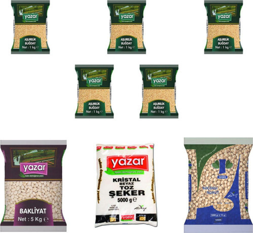 5Kg Fasulye 5Kg Toz Şeker 5Kg Nohut 5Pak Aşurelik Buğday F