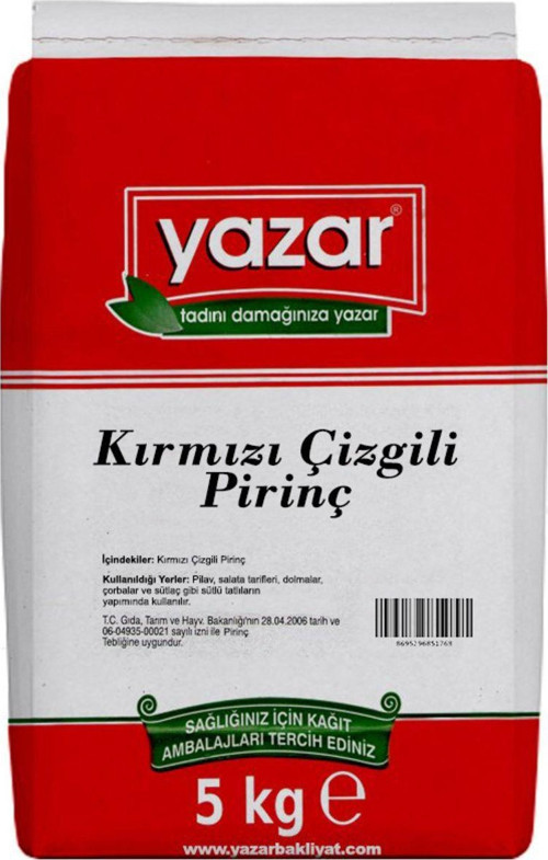 Kırmızı Çizgili Yerli Pirinç (Ata Tohumu) 5 Kg