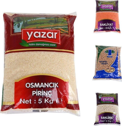 Kuru Gıda Seti 5Kg Osmancık+5Kg Kırmızı Mercimek+5Kg Nohut+5Kg Fasulye=20Kg
