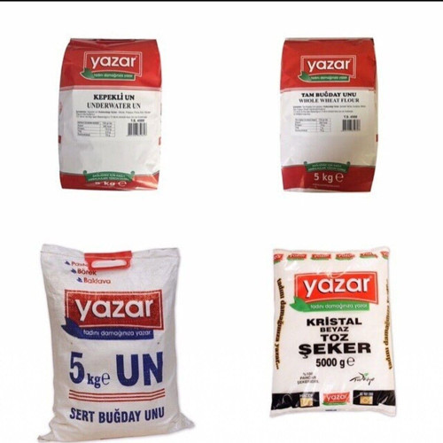 Kuru Gıda Seti 5Kg Tam Buğday Un 5Kg Kepekli Un 5Kg Çok Amaçlı Un 5Kg Toz Şeker=20Kg