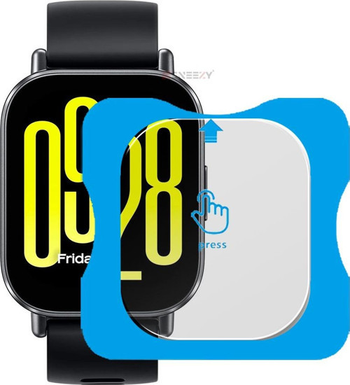 Redmi Watch 5 Active Uyumlu Kolay Takılabilir Takma Aparatlı Temperli Cam Ekran Koruyucu