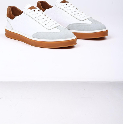 Unisex Hakiki Deri Sneaker, Casual Ayakkabı, %100 Deri Ayakkabı, 4 Mevsim Sneaker Tennıs Beyaz 42