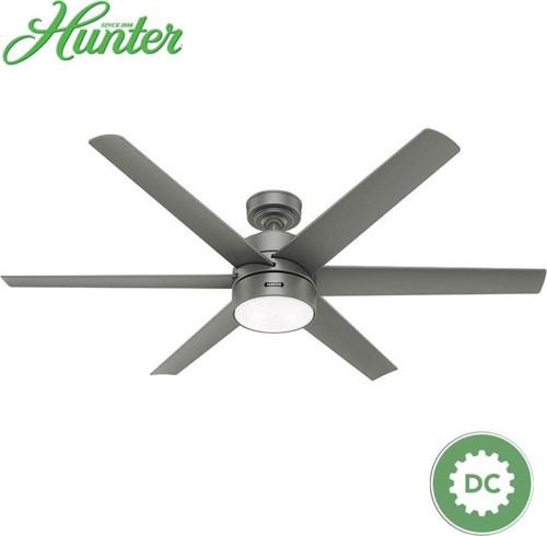 Solaria Dc Motor 152 Cm. Mat Gümüş - Aydınlatmalı Ve Uzaktna Kumandalı Tavan Vantilatörü