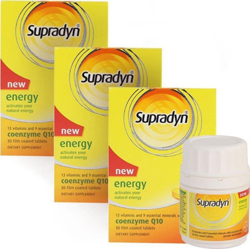 Supradyn Multivitamin Mineral ve Koenzim Q10 İçeren 30 Tablet | 3 Adet