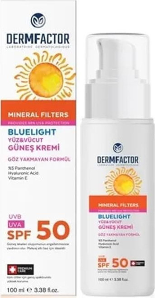 Dermfactor Bluelight Mineral Filtre Güneş Kremi SPF50 100ml