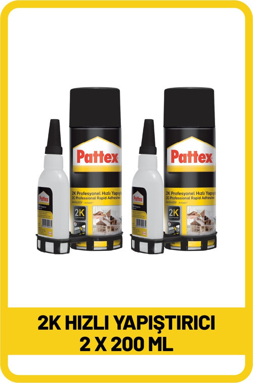 2K Hızlı Yapıştırıcı 200ml x 2 Adet | Güçlü ve Hızlı Yapışma
