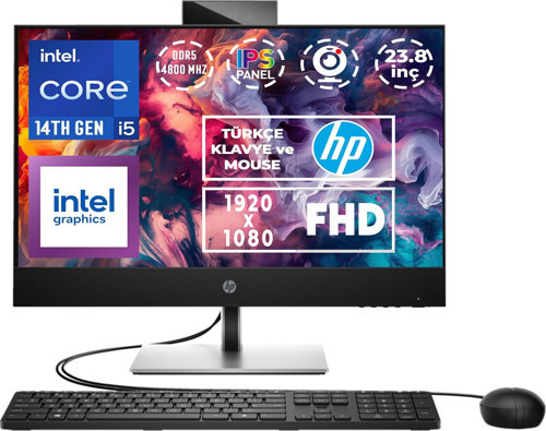 ProOne 440 G9 i5-14500T 64GB 4TB SSD 23.8" FHD W11P All In One Bilgisayar 9H6X3ET 22