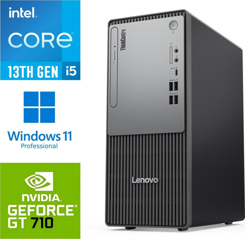 ThinkCentre Neo 50t Gen5 i5-13400 64GB 2TB SSD 2 GB GT710 W11P Masaüstü PC 12UB000ETR 022
