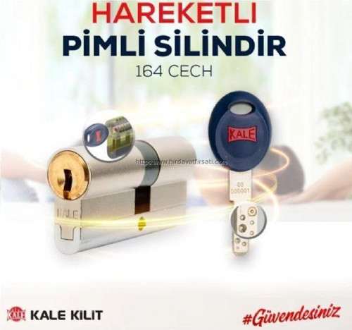 Kale 164 CECH tüpten şifreli HAREKETLİ PİMLİ yüksek güvenlikli silindir
