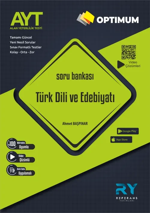 AYT Optimum Türk Dili ve Edebiyatı Soru Bankası Akıllı Tahta Uyumlu