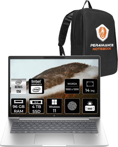 Probook 440 G11 İntel Core Ultra 5 125U 96Gb 4Tb Ssd 14'' Wuxga W11P Sa22Yq & Per4 Çanta