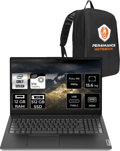 V15 G4 İ7 1355U 12Gb 512Gb Ssd 15.6 Fhd Fdos Taşınabilir Bilgisayar & Per4 Çanta