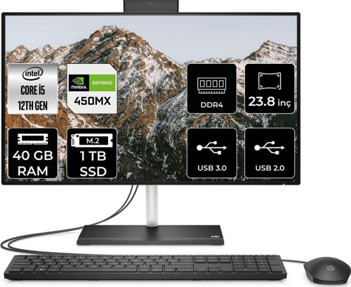 24 Cb1013Nt İ5 1235U 40Gb Ram 1Tb Ssd Mx450/2Gb 23.8" Fhd Fdos All In One Pc 79N36Ea