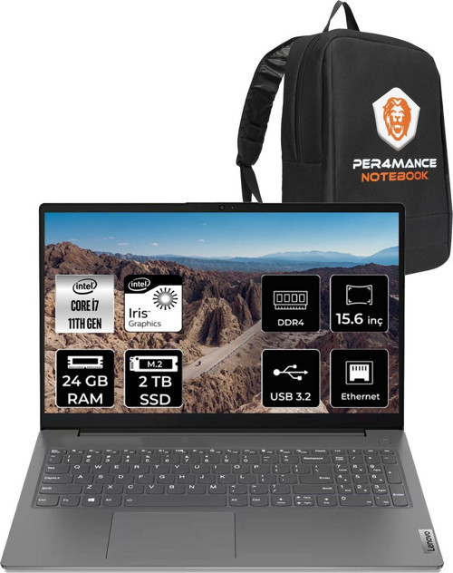 V15 G2 İ7 -1165G7 24Gb 2Tb Ssd 15.6" Fhd W11Pro 82Kb00Cbtx & Per4 Çanta