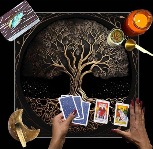 Sunak Bezi, Wiccan Malzemeleri, Spiritüel Tarot Bezi Astroloji Tarot Duvar Dekoru, Kutsal Bez