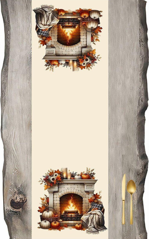 Sonbahar Serisi Balkabakları - Balkabağı Ranır- Runner 45 X 140 Cm