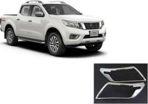 Nissan Navara Uyumlu 2016 Sonrası Ön Far Kaplama ABS (Plastik) Krom