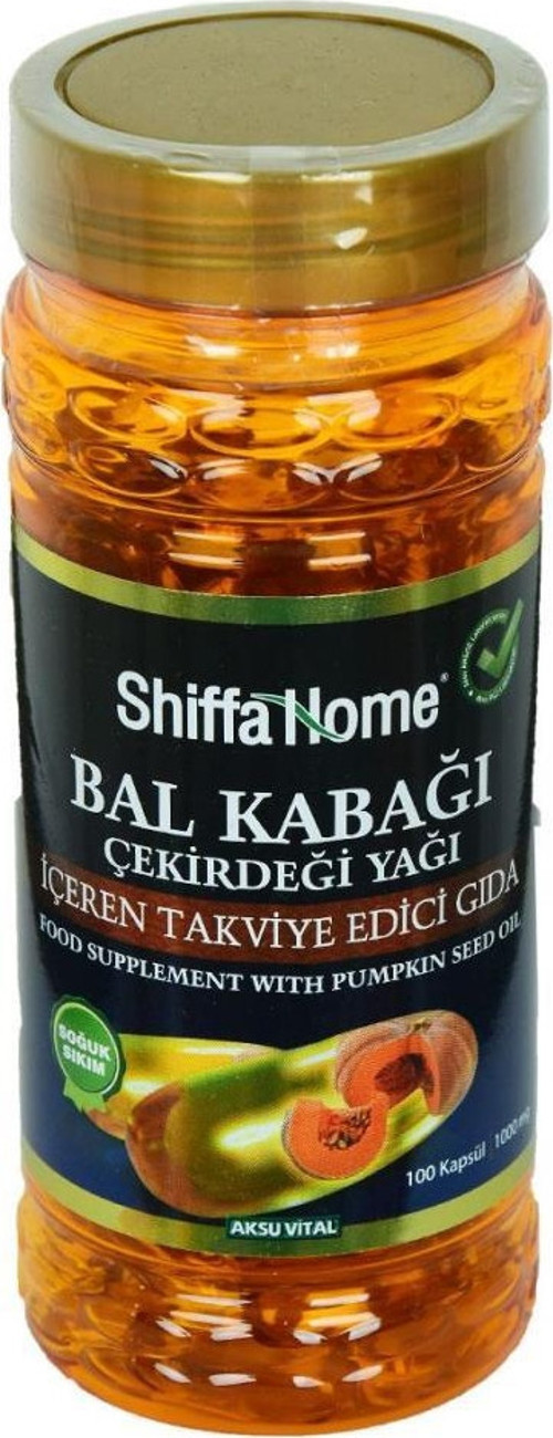 Shiffa Home Bal Kabağı Çekirdeği Yağı Softgel 1000Mg 100 Kapsülü