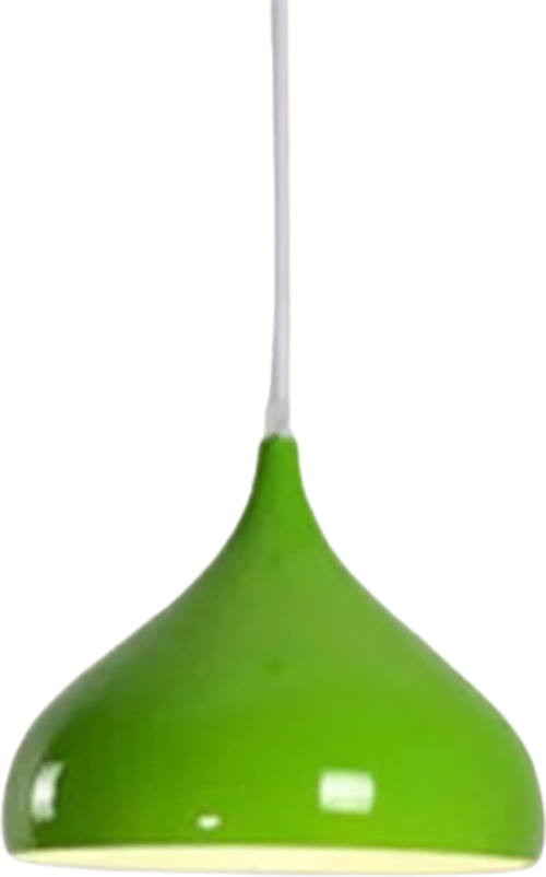 Retro Metal Dekoratif Yeşil Kafe Mutfak Aydınlatma Tekli Sarkıt Avize Çap:43 Cm