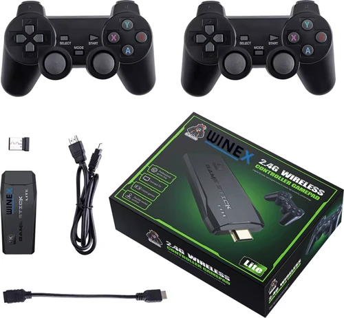 Arcade 2023 Yeni 4KHD Retro Game Stick 90 lı Yıllar Atari Makinesı Oyunları 20000 Oyunlu Konsol