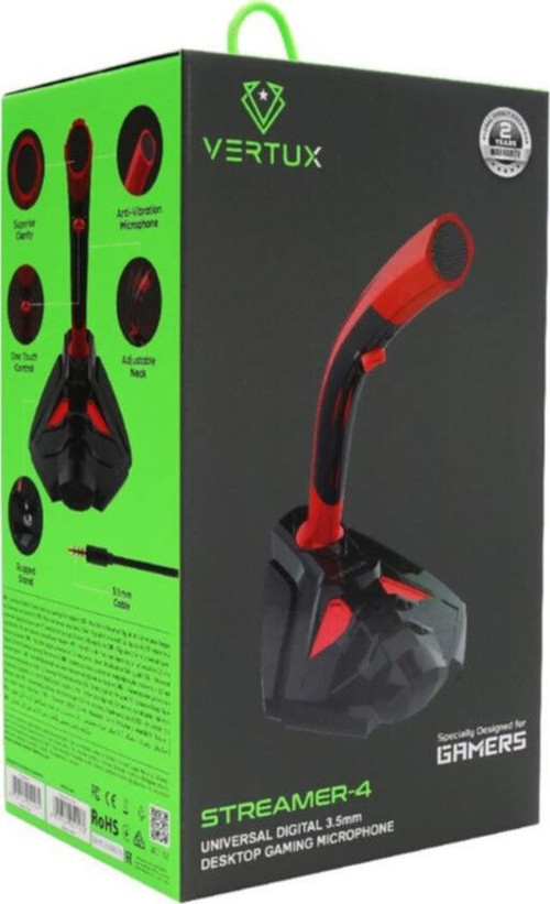 Oyuncu Mikrofonu Stereo Ses Kaydı 3.5 Mm Masaüstü Tip Sağlam - Streamer-4