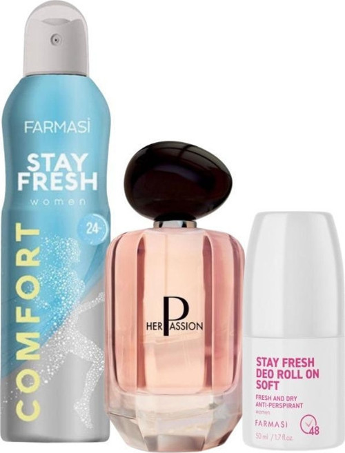 Her Passion Kadın Parfüm 60 Ml Stay Fresh Deodorant Stay Fresh Deo Roll On Soft