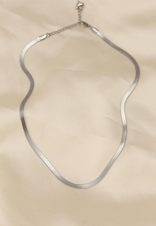 316L Çelik Silver Renk 45 cm İtalyan Zincir Model Kadın Kolye
