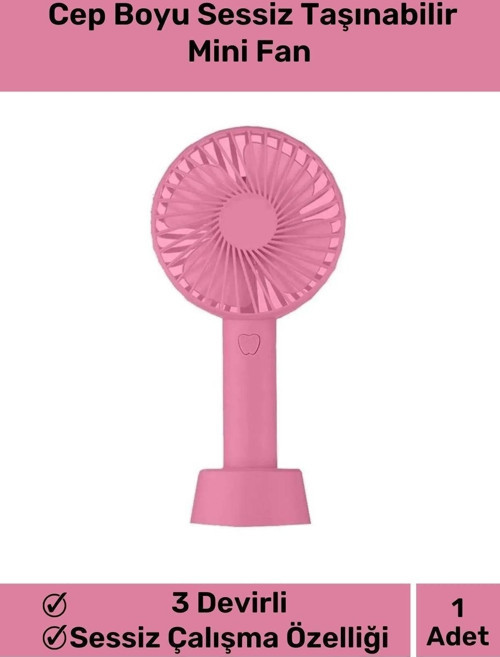 Pastimore Premium Cep Boyu Sessiz Taşınabilir Mini Fan Usb Şarjlı Pervaneli Soğutucu Küçük El Vantilatörü