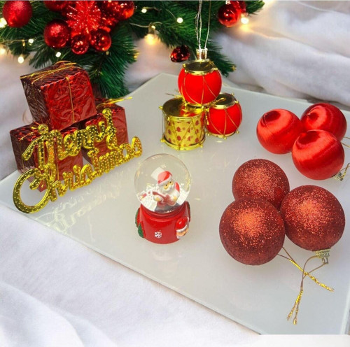 Luckyhomes 13 Parça Cici Top Karışık Parlak Yılbaşı Çam Ağacı Süsü Dekor Süsleme Seti 5Cm Merry Christmas Süsle