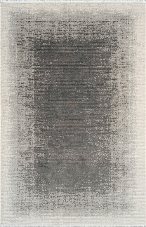 Beverly BF02B Krem Gri Akrilik Yumuşak Dokulu Modern Eskitme Halı