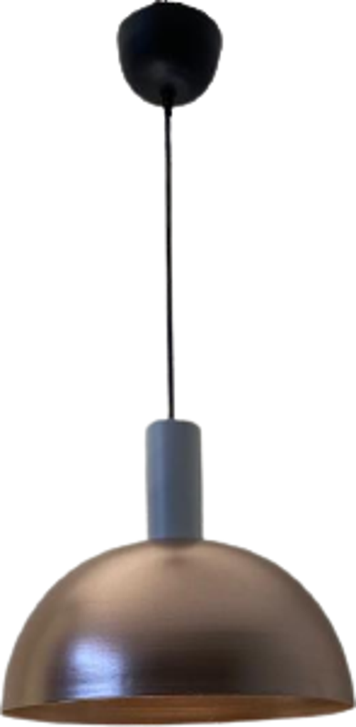 Retro Bakır Metal Dekoratif Tekli Kafe Mutfak Aydınlatma Avize Çap:30 Cm