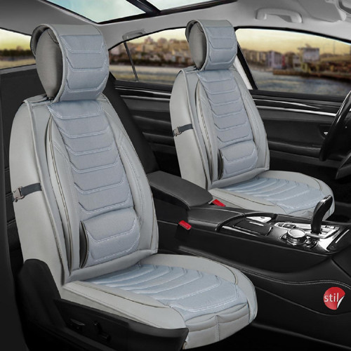 Hyundai Accent Era Lüx Deri Oto Koltuk Kılıfı Ön Arka Takım Set Eagle GRİ