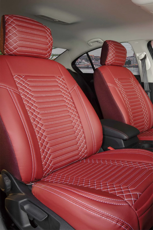 Nissan Note Eski Lüx Deri Oto Koltuk Kılıfı Ön Arka Takım Set Exclusive BORDO