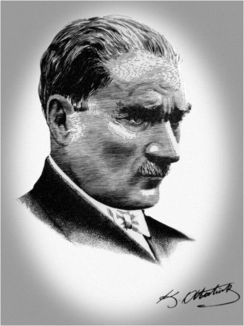 Tablolıfe Mustafa Kemal Atatürk Kanvas Tablo Atpo-133-F 60X90