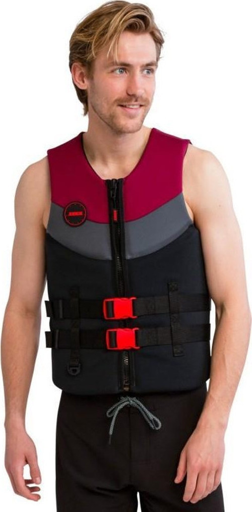 Neopren Erkek Can Yeleği Bordo L