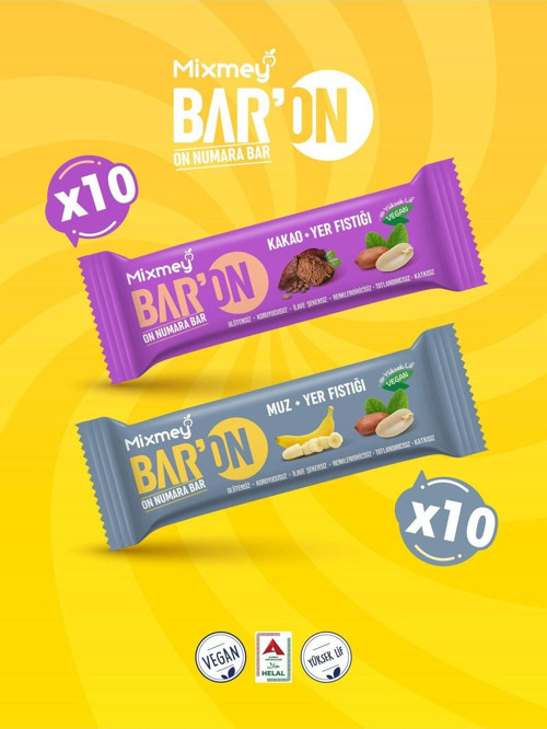 Baron Muz & Kakaolu Enerji Barı | Doğal Ve Sağlıklı Atıştırmalık - 35gr X 20 Adet