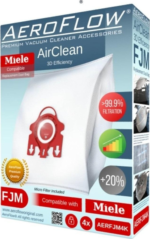 Miele Red Star 4 Adet Toz Torbası + Filtre Hediye