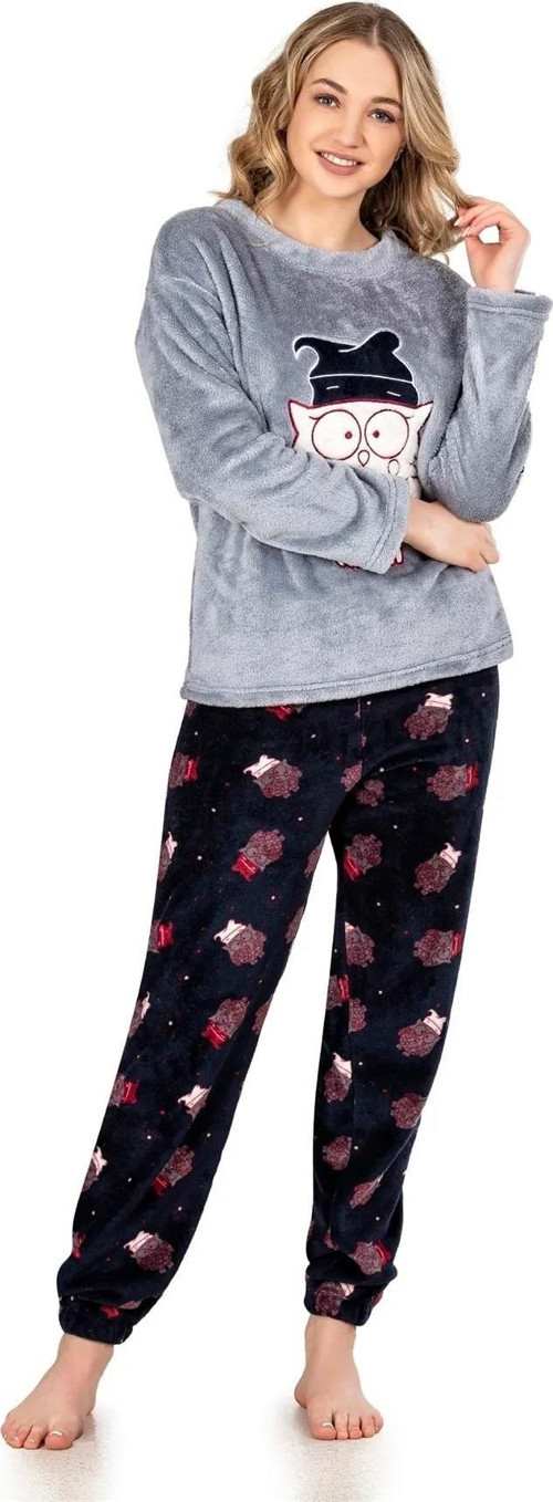 Kadın Welsoft Kışlık Pijama Takımı 3917 - 1 Adet Gri-S