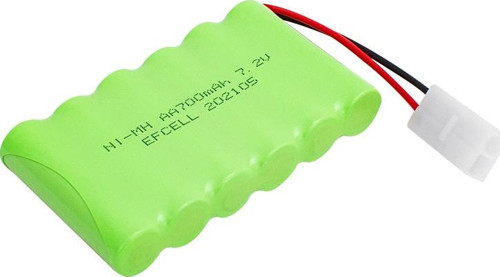 7.2 Volt 700 Mah Şarj Edilebilir Pil 6 Lı Oyuncak Araba Pili 2 Pin Soketli 15x50x85 mm