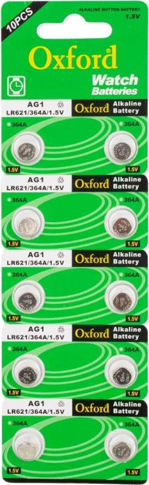 AG1 LR621 Alkalin 10 lu Saat Pili Düğme Pil 1.55 Volt