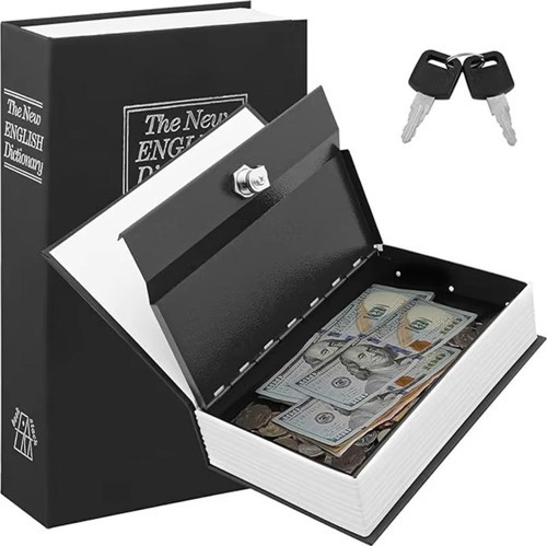 SN- 26088 Kitap Görünümlü Metal Kasa Kumbara Tipi 265x200x65mm Giz li Saklama Kasası